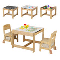 3 in 1 Kids Table and Chair Set with Removable Tabletop and 2 Storage Drawers