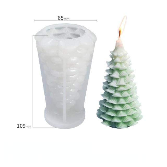 3D Christmas Tree Candle Mold DIY