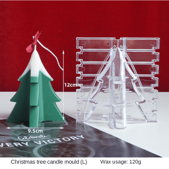 3D Christmas Tree Candle Mold DIY
