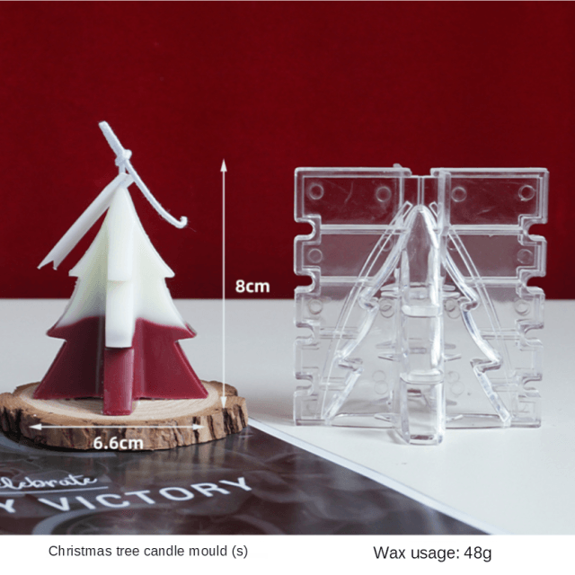 3D Christmas Tree Candle Mold DIY