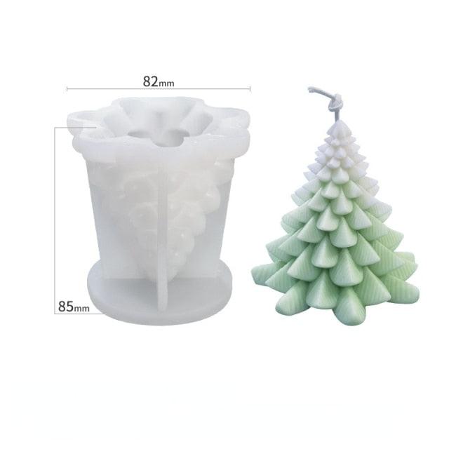 3D Christmas Tree Candle Mold DIY