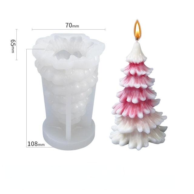 3D Christmas Tree Candle Mold DIY