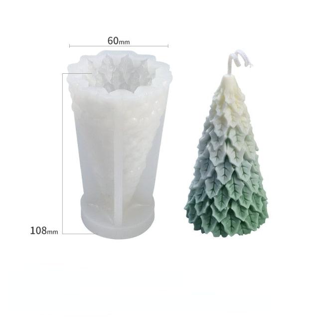 3D Christmas Tree Candle Mold DIY