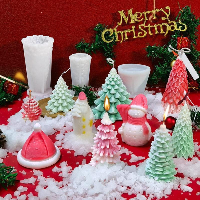 3D Christmas Tree Candle Mold DIY