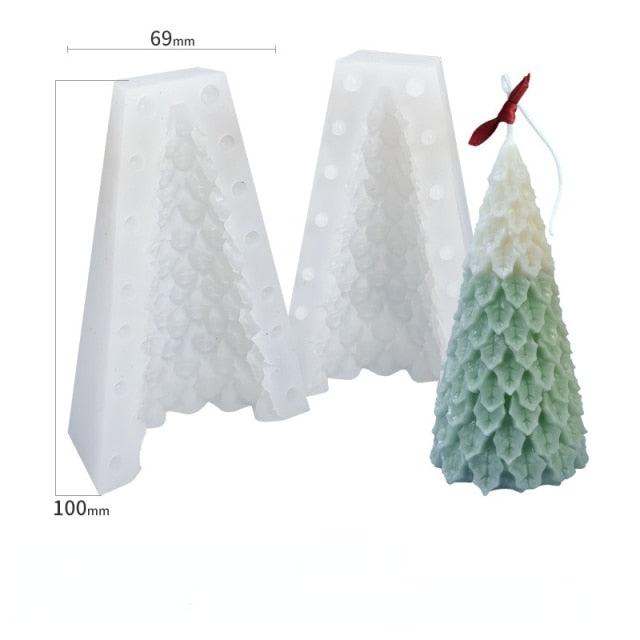 3D Christmas Tree Candle Mold DIY