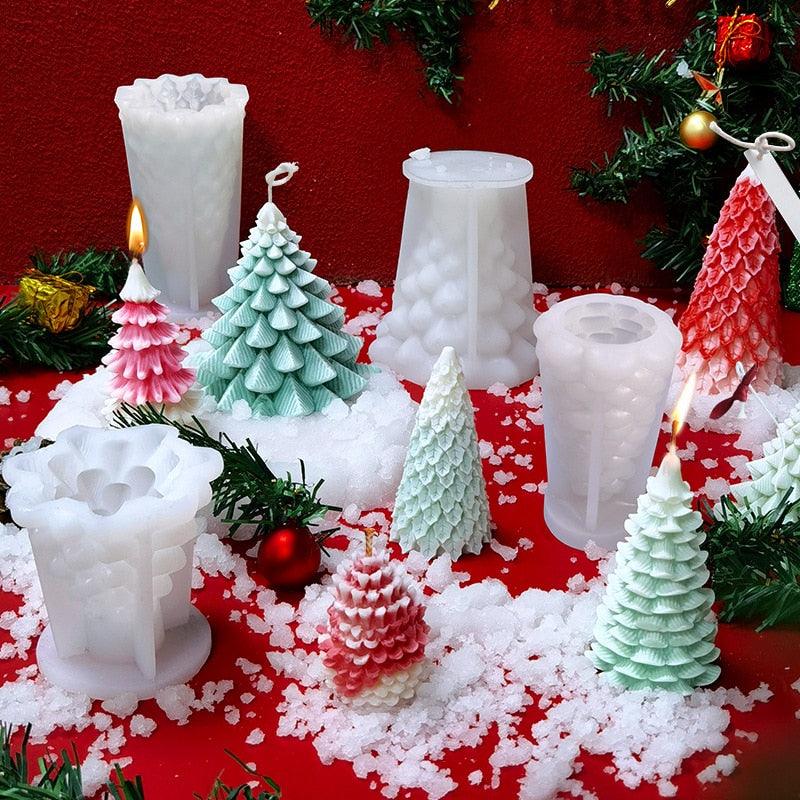 3D Christmas Tree Candle Mold DIY