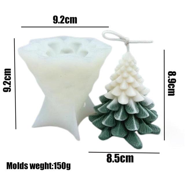 3D Christmas Tree Candle Mold DIY