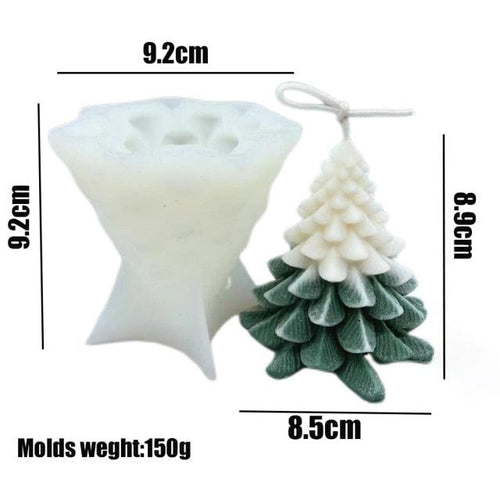3D Christmas Tree Candle Mold DIY