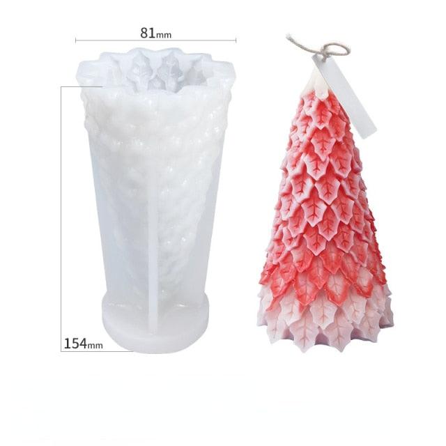 3D Christmas Tree Candle Mold DIY