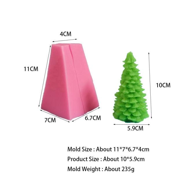 3D Christmas Tree Candle Mold DIY