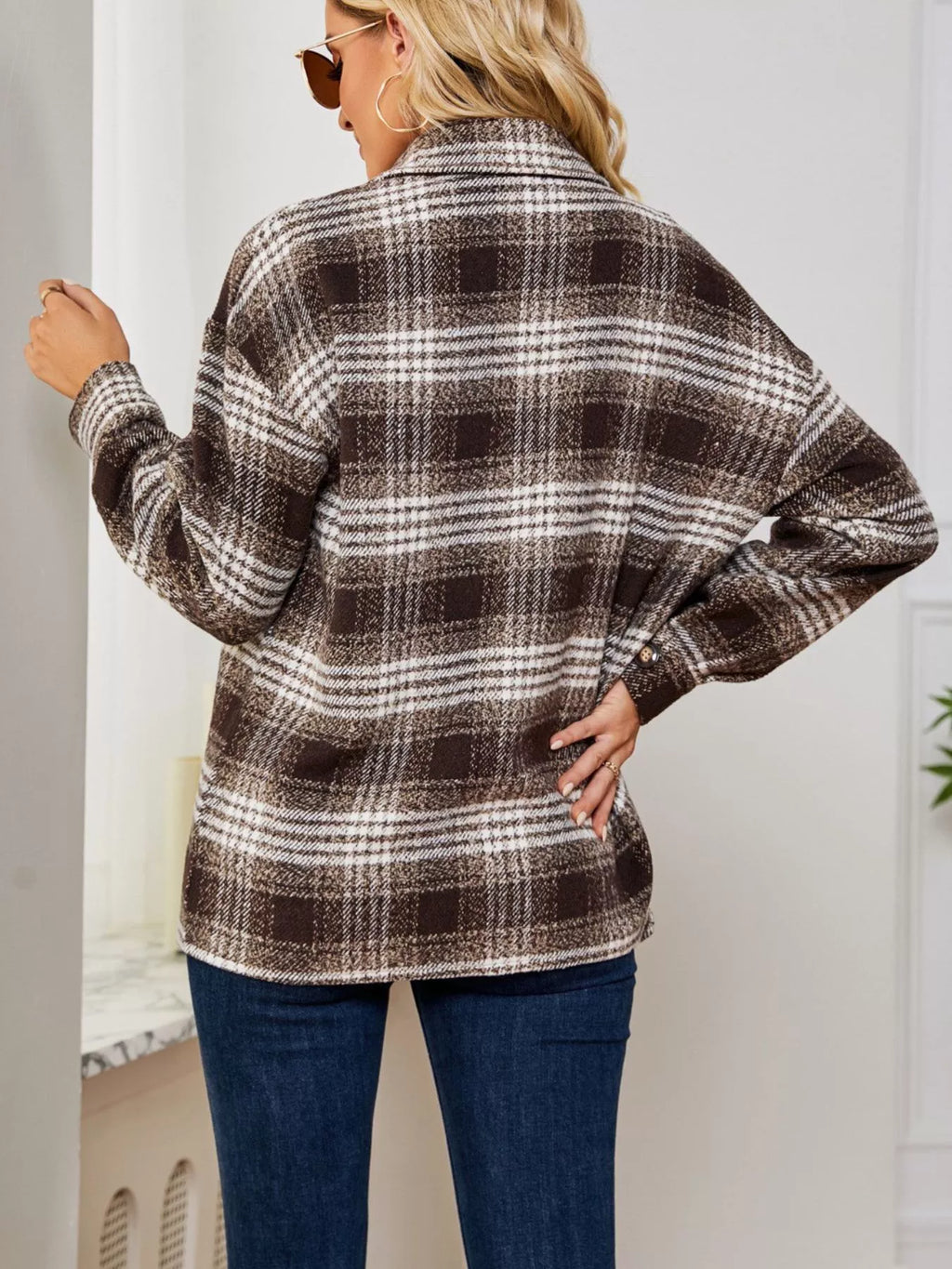 Plaid Button-Up Shirt