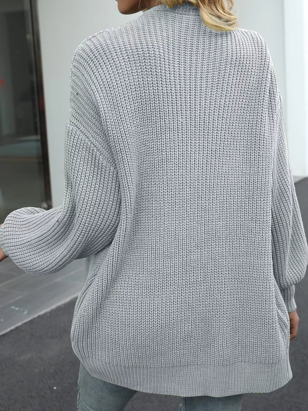 Chunky Knit Open Front Cardigan