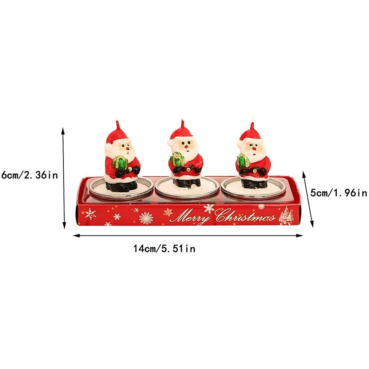3pcs Christmas Children's Candle