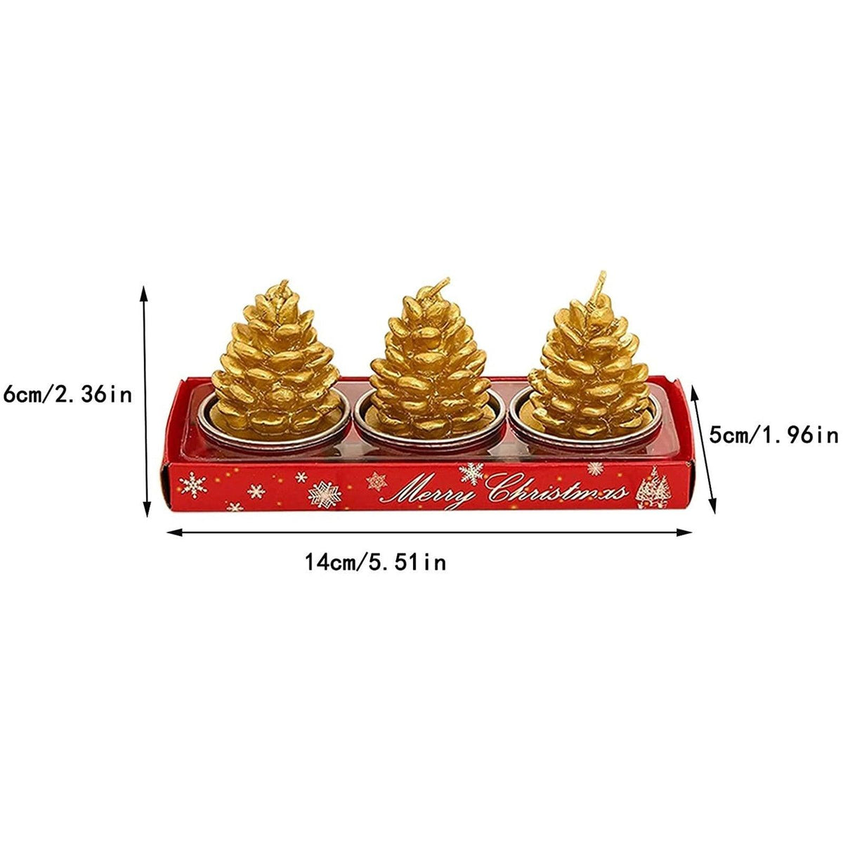 3pcs Christmas Children's Candle