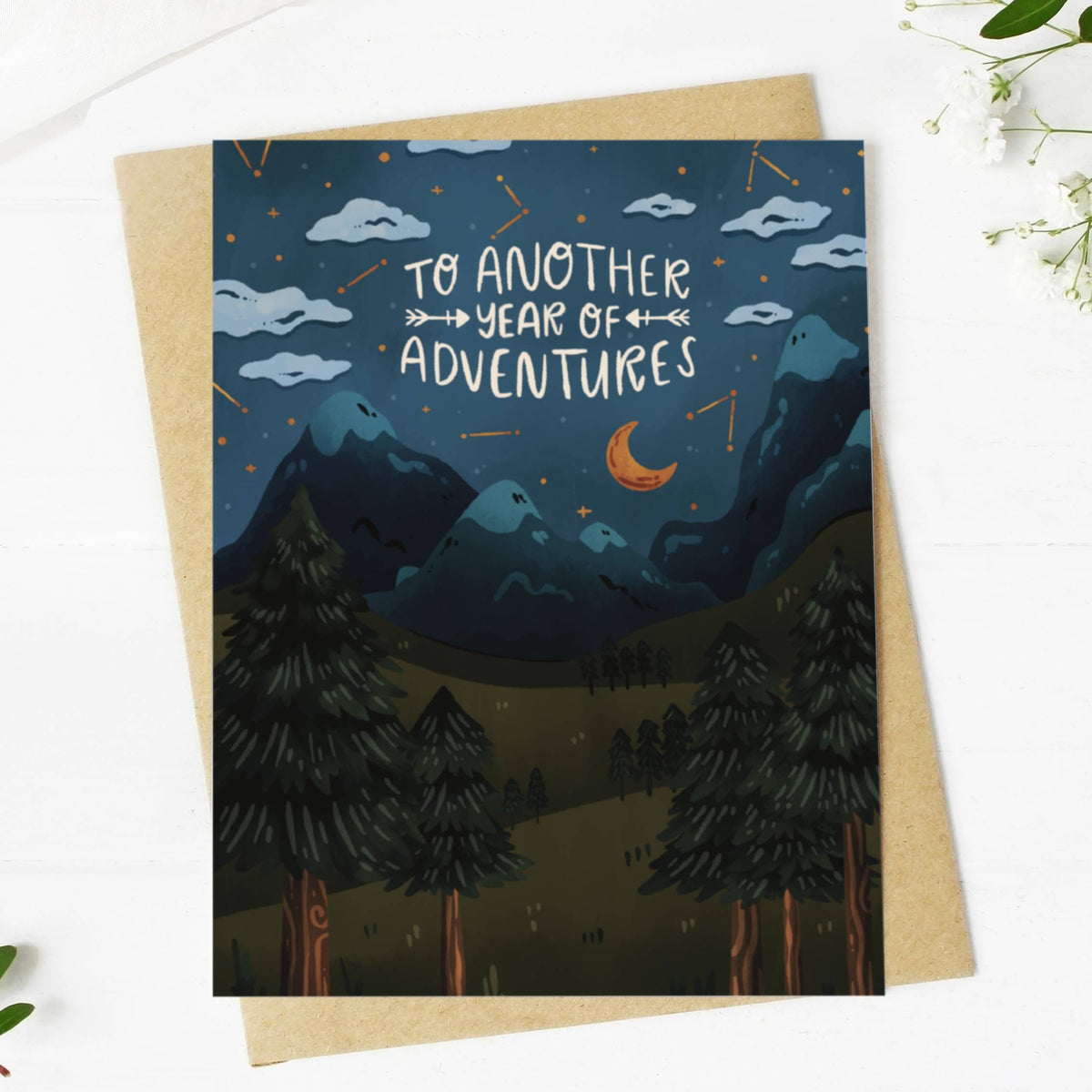 "To Another Year Of Adventures" Greeting Card