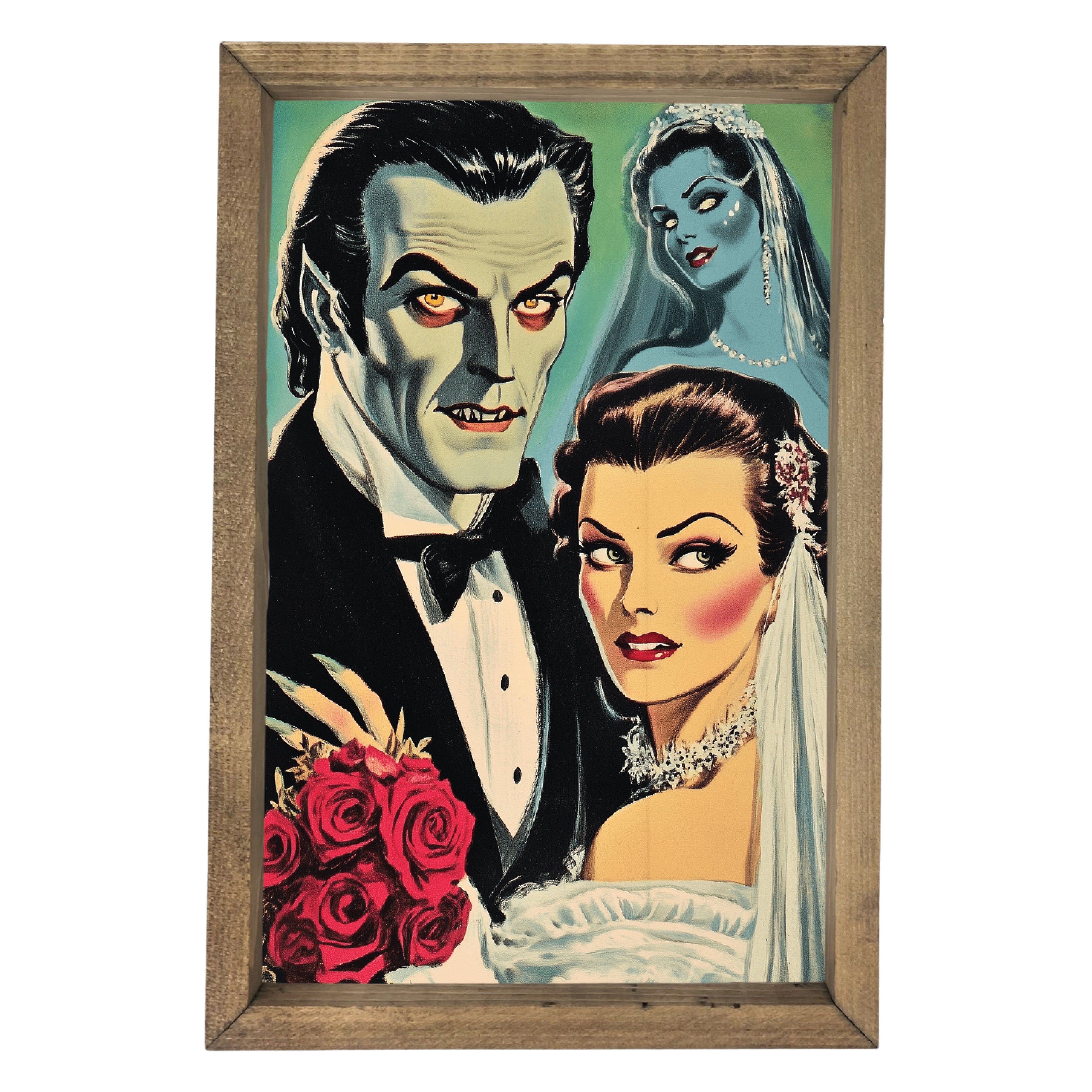 Dracula and His Bride Framed Art
