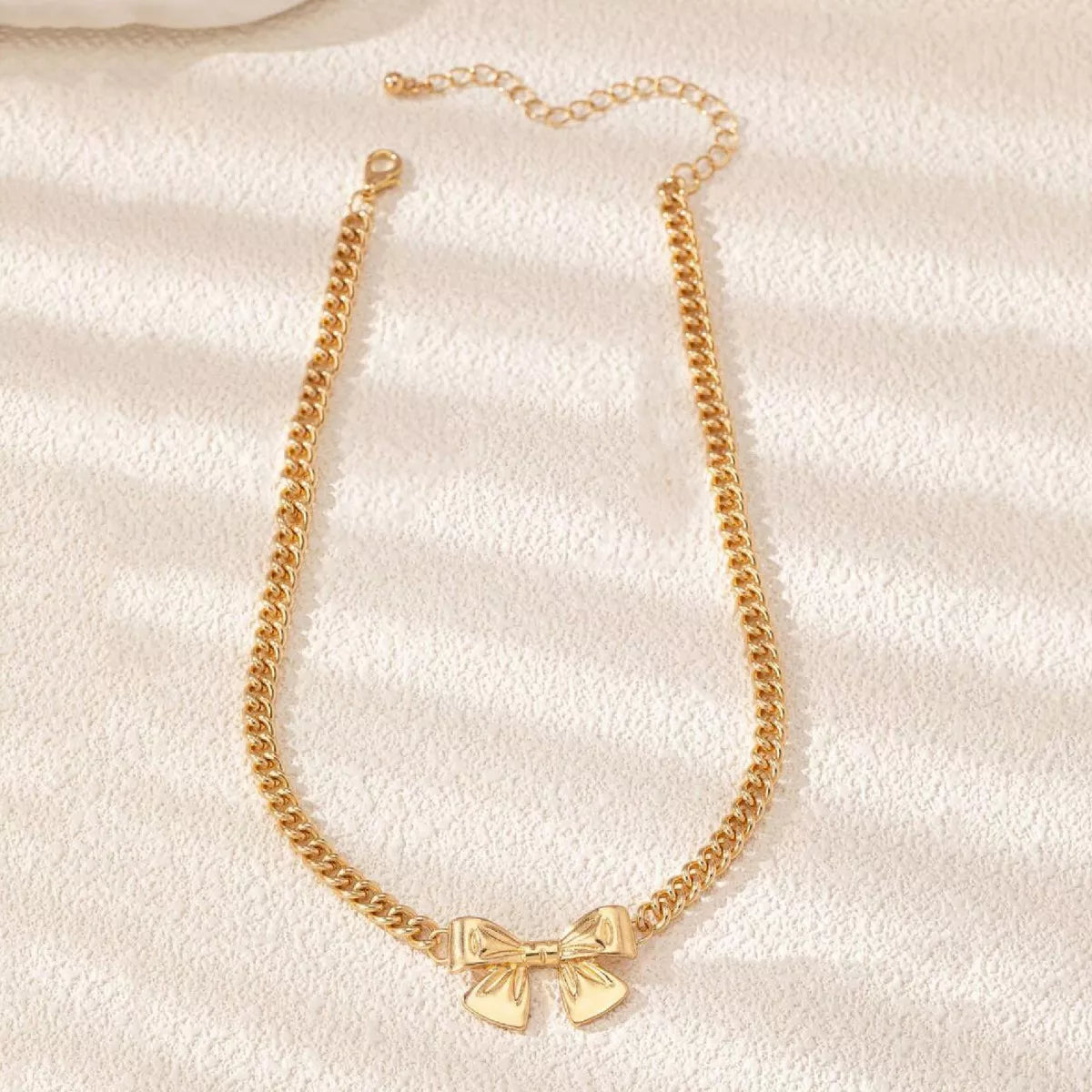 18K Gold-Plated  Bowknot Chain Necklace