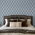 Farmhouse Revival (Blue) Wallpaper