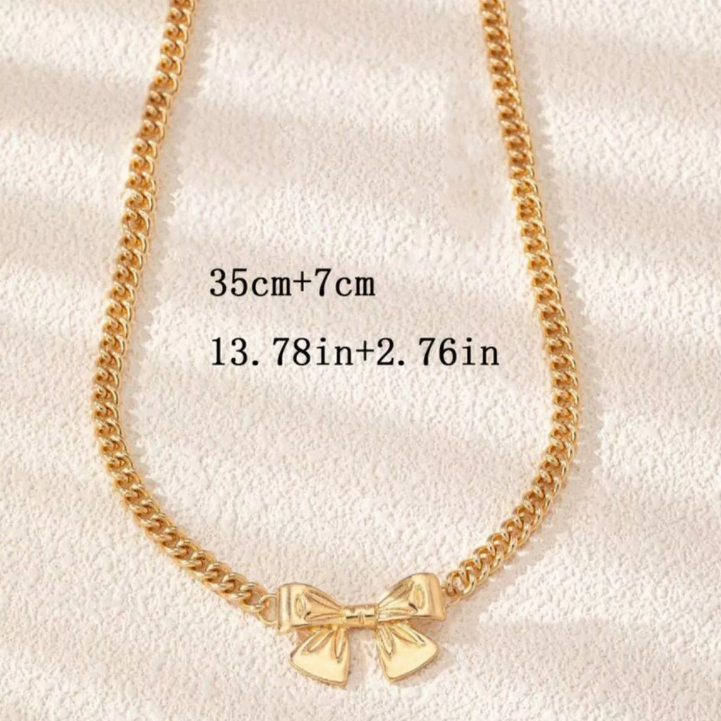 18K Gold-Plated  Bowknot Chain Necklace