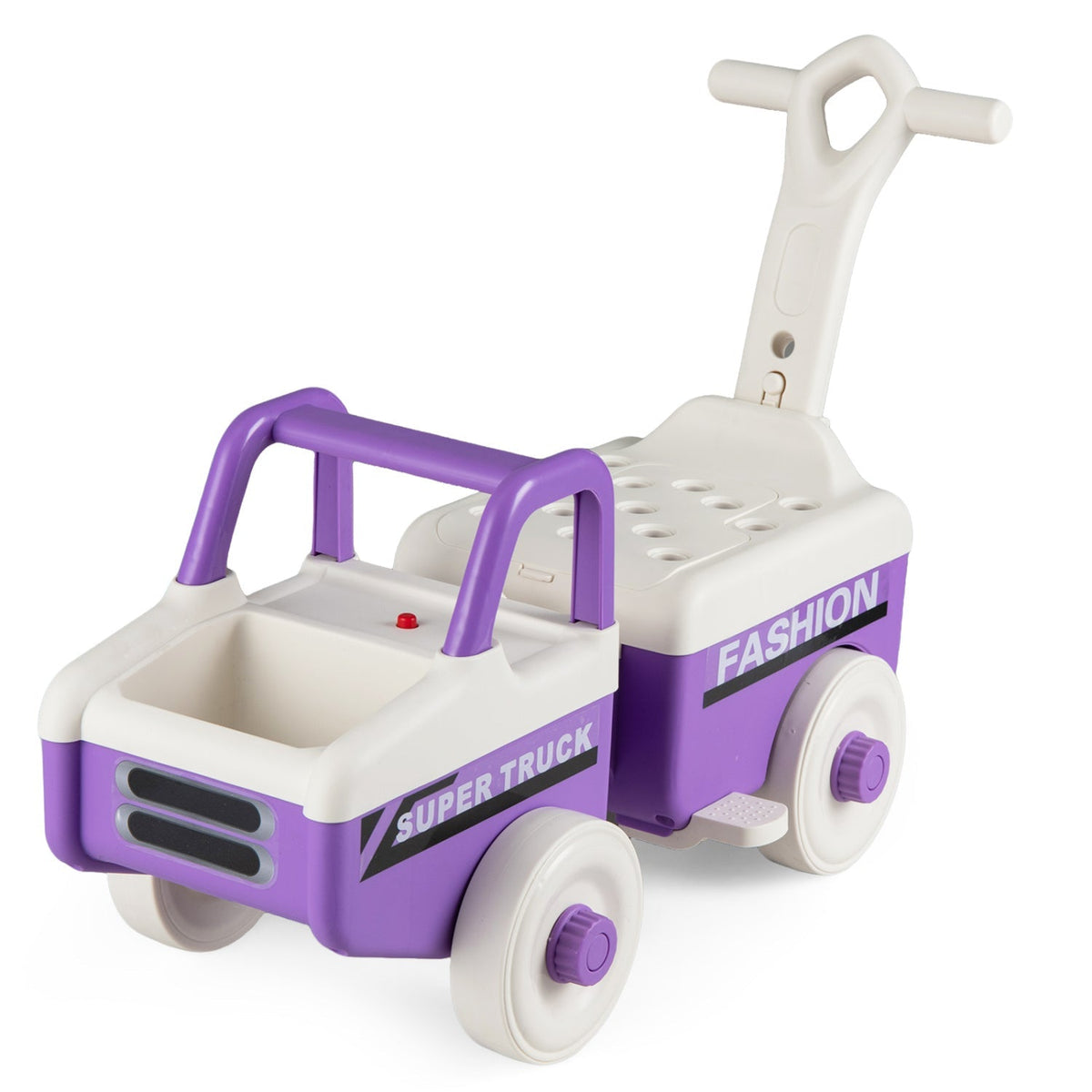 4-in-1 Ride On Push Car with Music and Storage