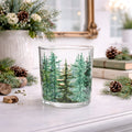 Pine Tree Glass Votive 3 Inch Holder