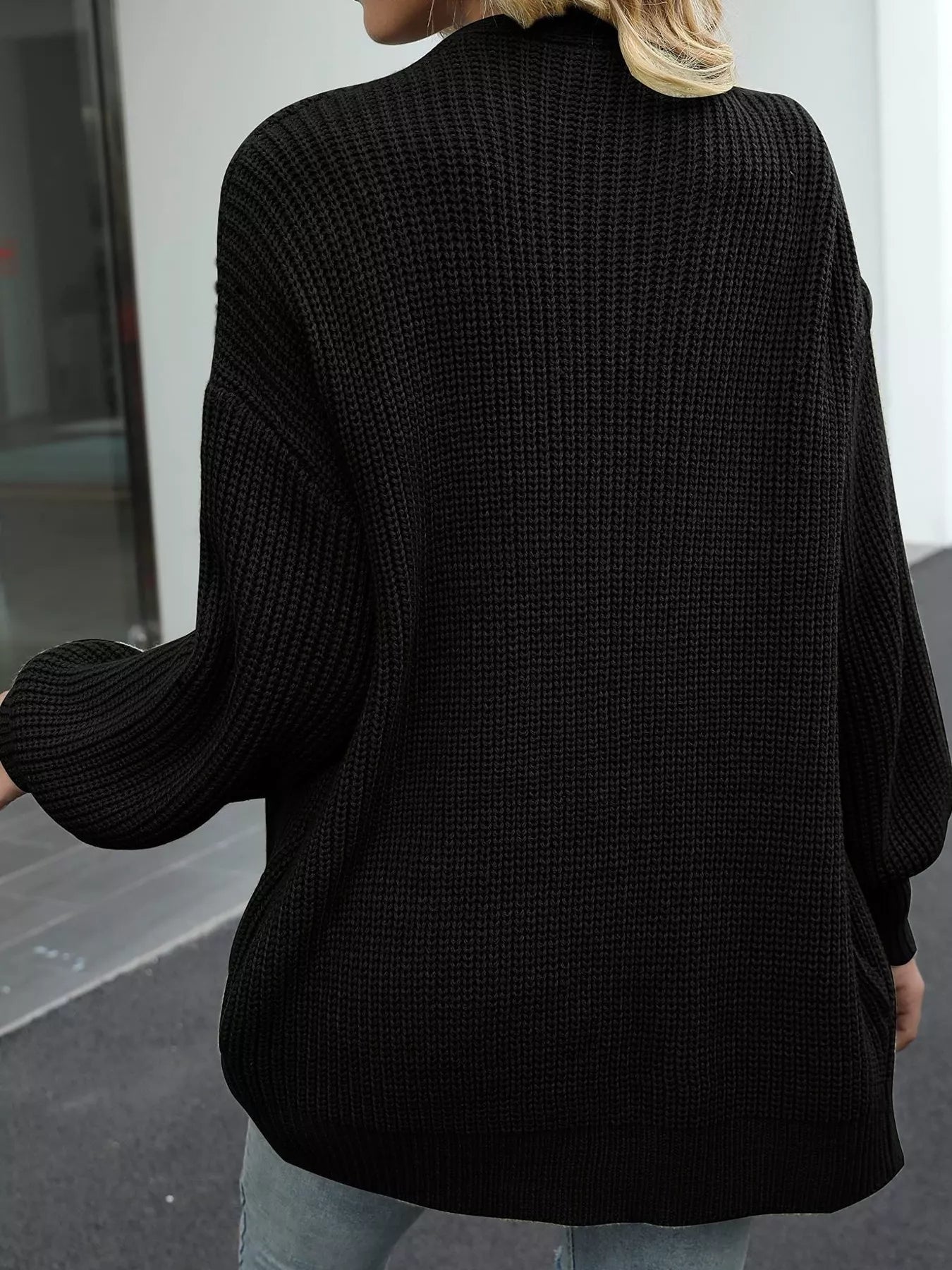 Chunky Knit Open Front Cardigan