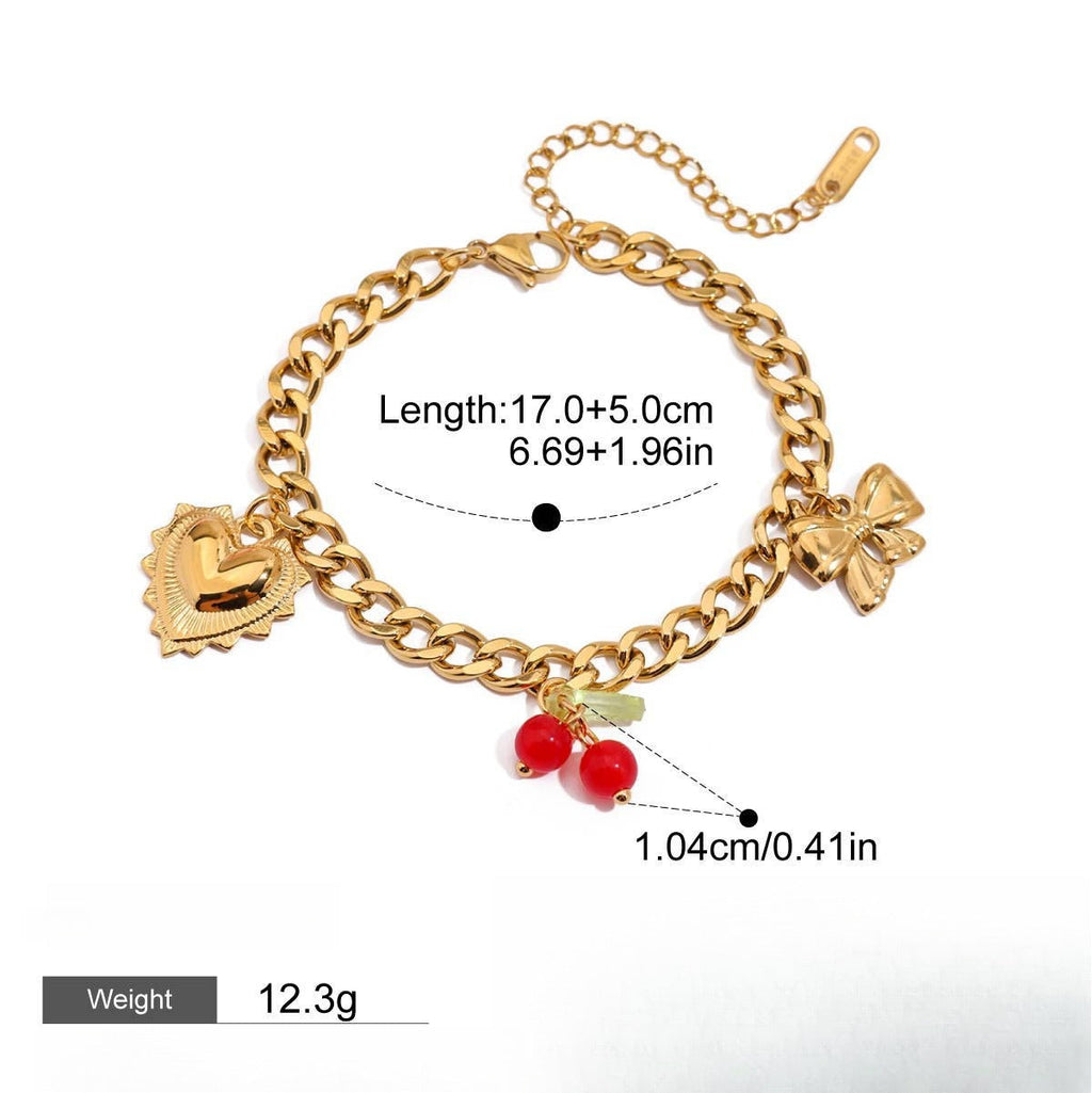 18k gold light luxury stacking pearl bracelet