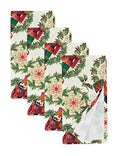 Fennco Styles Nutcracker Holiday Tablecloth 65" W X 84" L - Red & Green Solider Print Festive Table Cover for Christmas Décor, Dining Room, Banquet, Family Gathering and Special Events