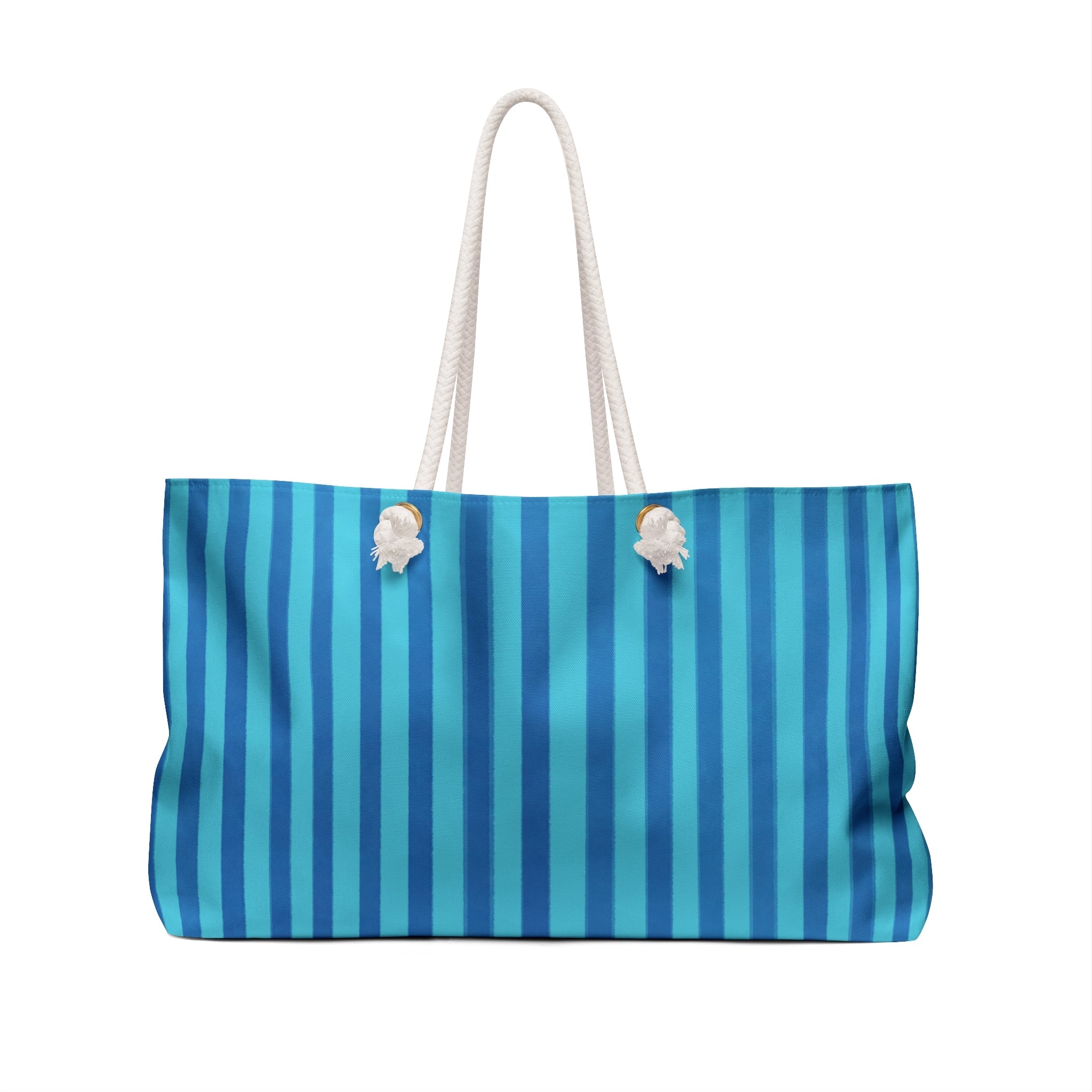 SOLEIL Oversized Aqua Blue Weekender Bag — Beach Tote