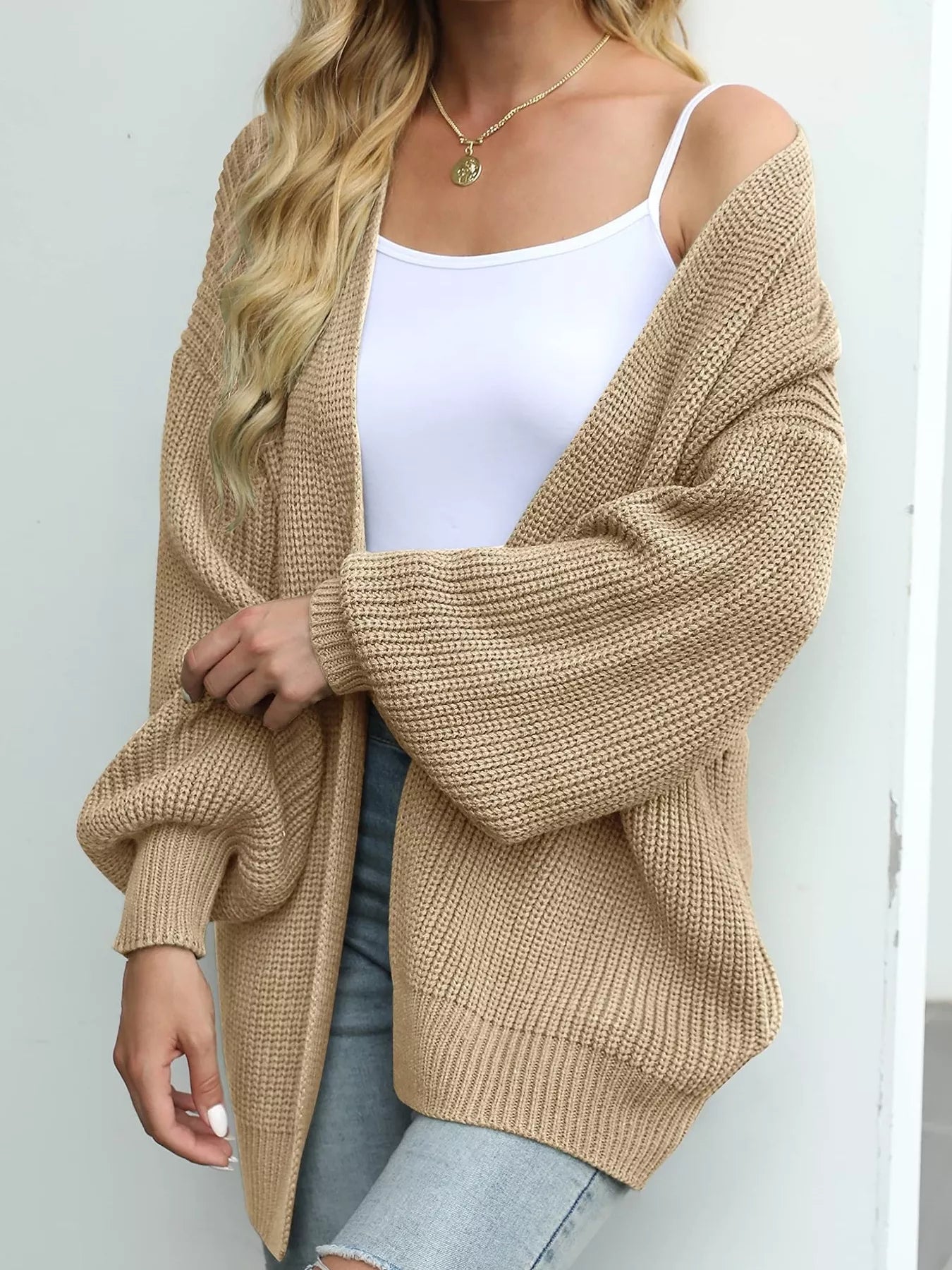 Chunky Knit Open Front Cardigan