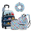 5 Piece Kids Luggage Set with Backpack Neck Pillow Name Tag Lunch Bag