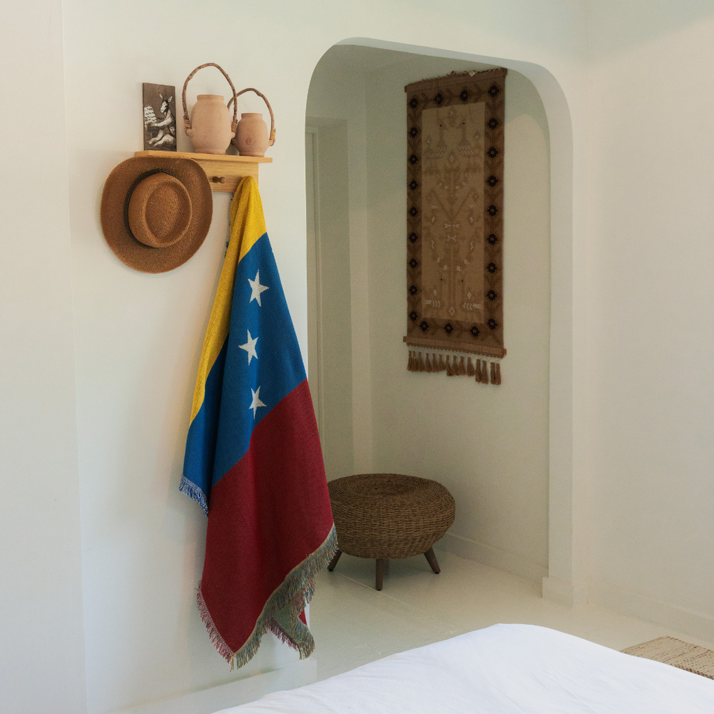 Venezuela 7 Stars Flag Woven Throw Blanket