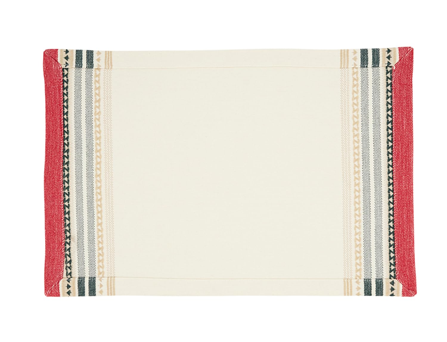 Fennco Styles Dobby Christmas Trees Design Cotton Placemats 13" W X 19" L Placemat, Set of 4 - Multicolor Table Mats for Winter Holiday Décor, Banquet, Family Gathering and Special Occasion