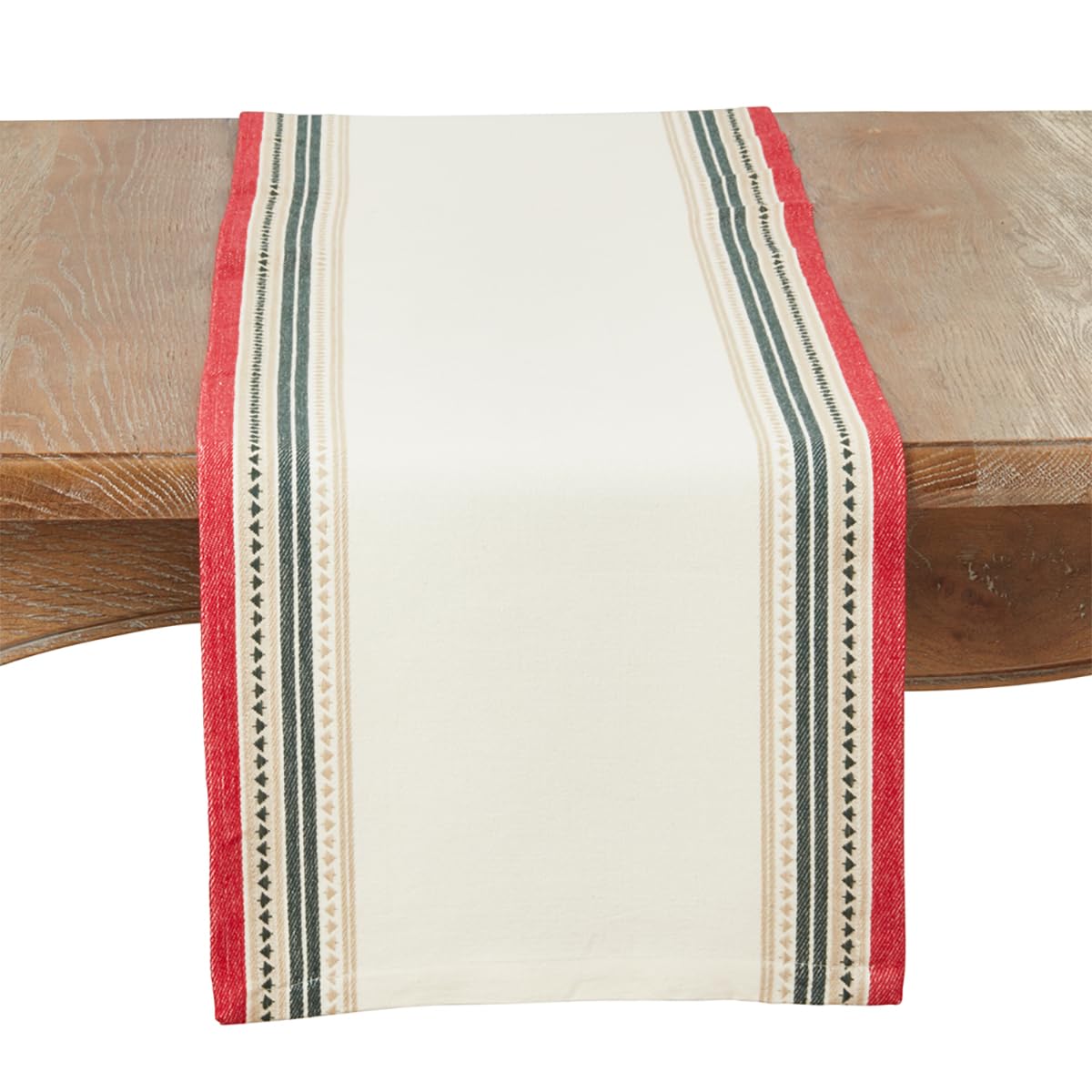 Fennco Styles Dobby Christmas Trees Design Cotton Placemats 13" W X 19" L Placemat, Set of 4 - Multicolor Table Mats for Winter Holiday Décor, Banquet, Family Gathering and Special Occasion