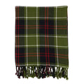 Fennco Styles Rustic Plaid Tassel Cotton Throw Blanket 50" W x 60" L - Green Blanket for Couch, Living Room, Bedroom, Christmas Décor and Everyday Use
