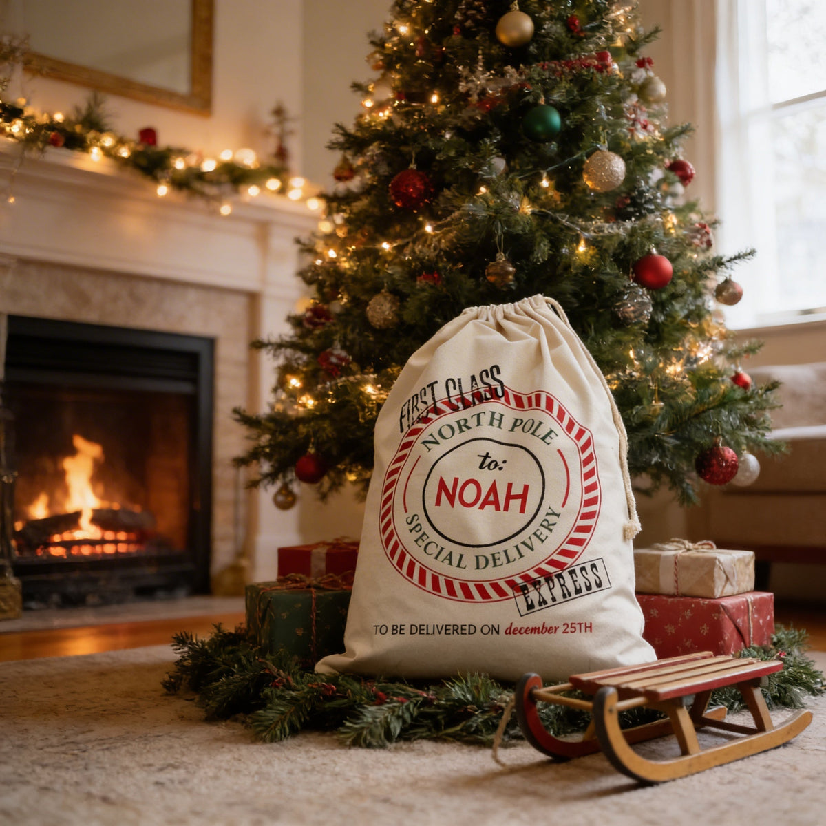Santa Bag - Personalized Santa Bags - Custom Santa Bag