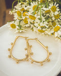 Beautiful Gold Hoop and Bauble Earrings