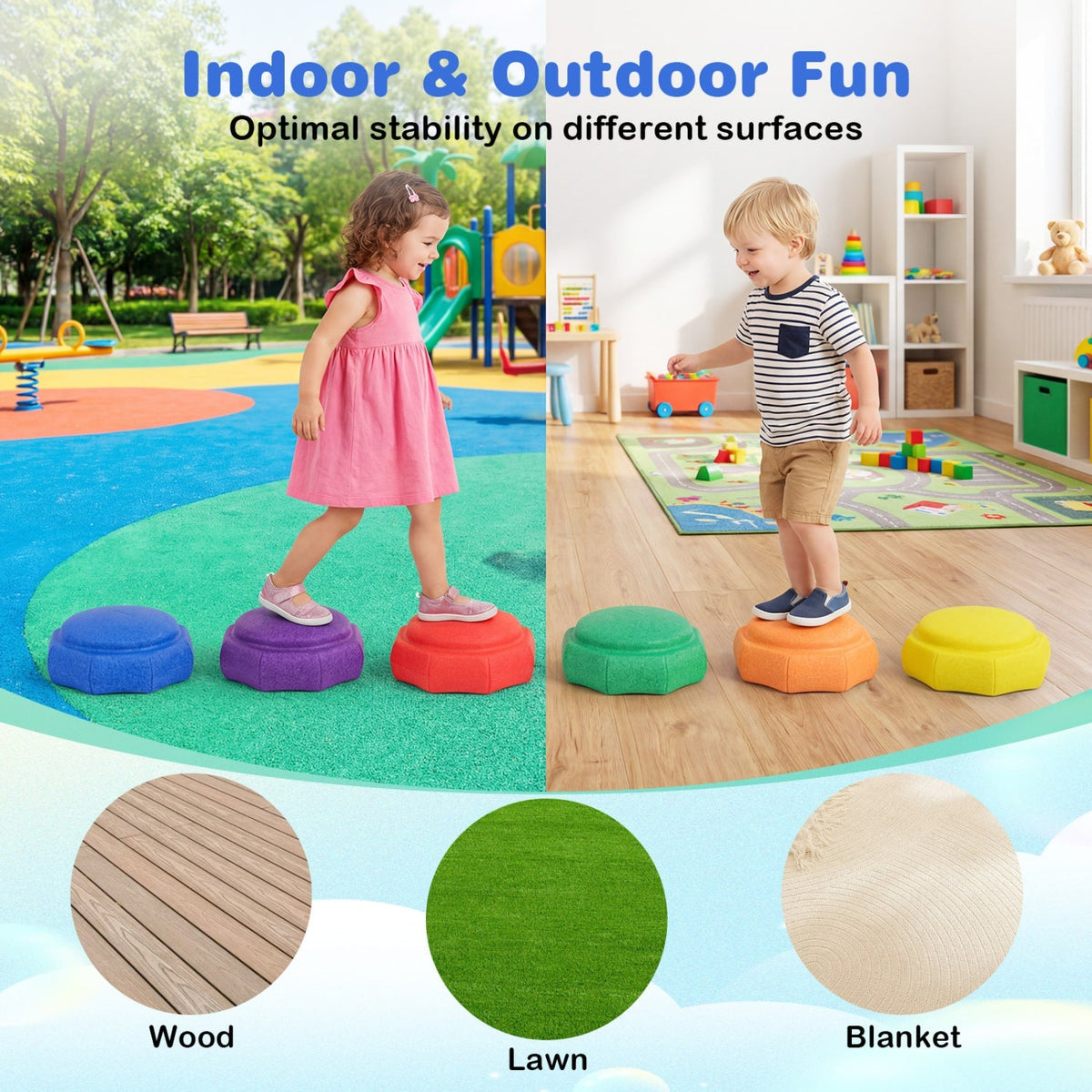 Stepping Stones for Kids 6-Piece Balance Training Set