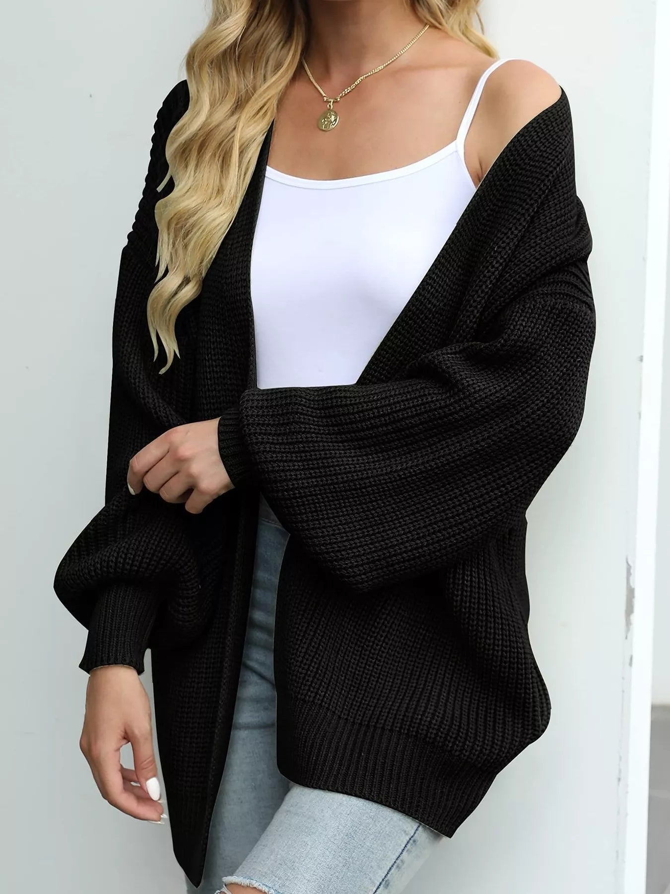 Chunky Knit Open Front Cardigan