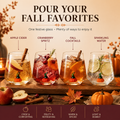 Khen Pumpkin Glass Set Fall Drinkware Decorative - 12oz Clear