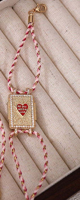 Tarot card necklace heart moon bracelet