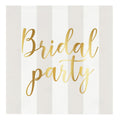 Slant Collections Paper Cocktail Napkins 5x5 Bridal Party Stripes 20-Count