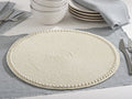 Fennco Styles Elegant Hand Beaded Design Round Placemat - 1 Piece (15" Round)