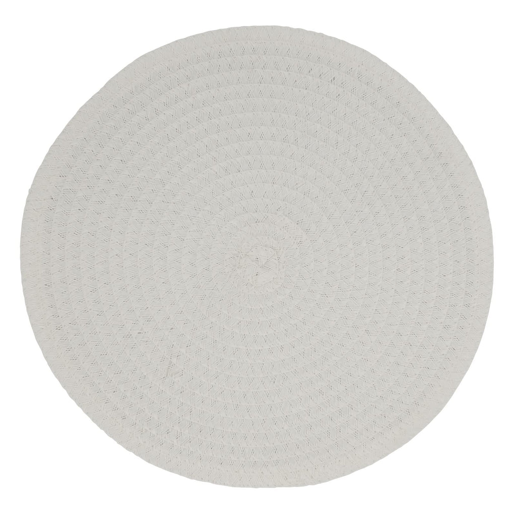 Fennco Styles Modern Everyday Textured Placemats 15 Inches Round, Set of 4 – Black Woven Table Mats for Home, Dining Room Décor, Banquets, Indoor & Outdoor and Special Events
