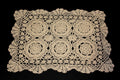 Fennco Handmade Crochet Lace Cotton Traycloth Placemats, 2-Piece Set, 14"x20"