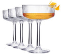 Barcelona Acrylic Champagne Coupe Cocktail Glassware, Set of 4