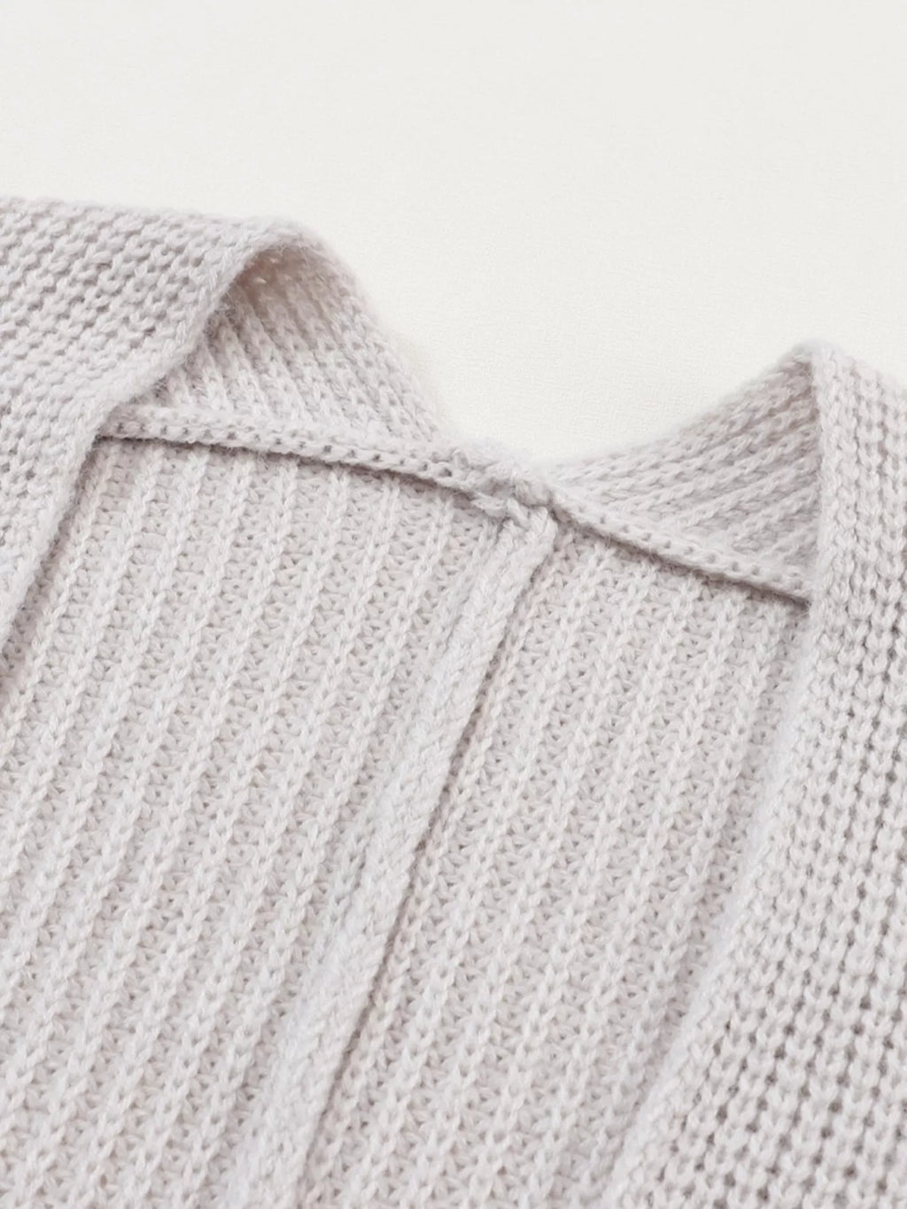 Oversized Fold Over Sleeve Open Front Cardigan