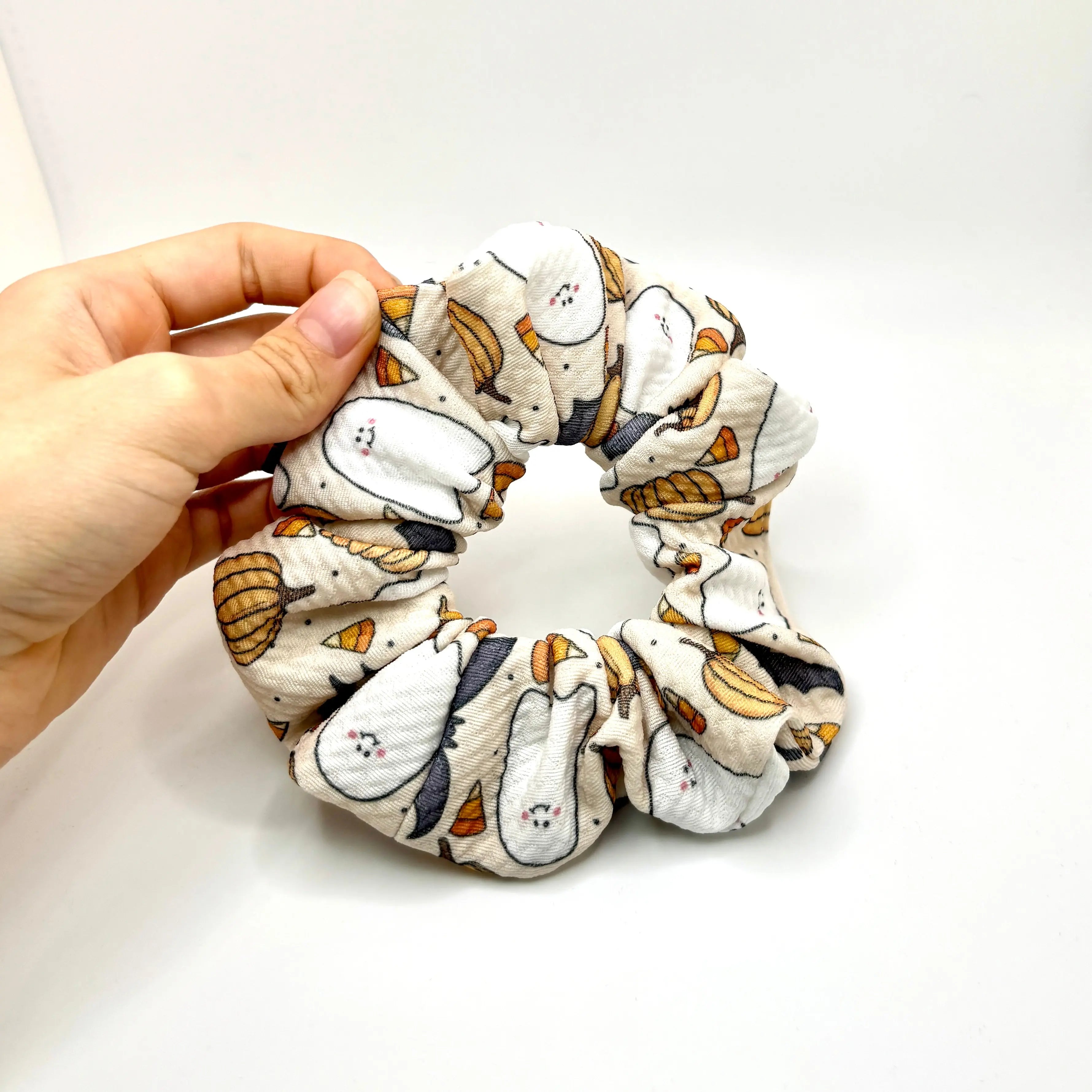 Mini Ghost and Bat Bullet Halloween Scrunchie