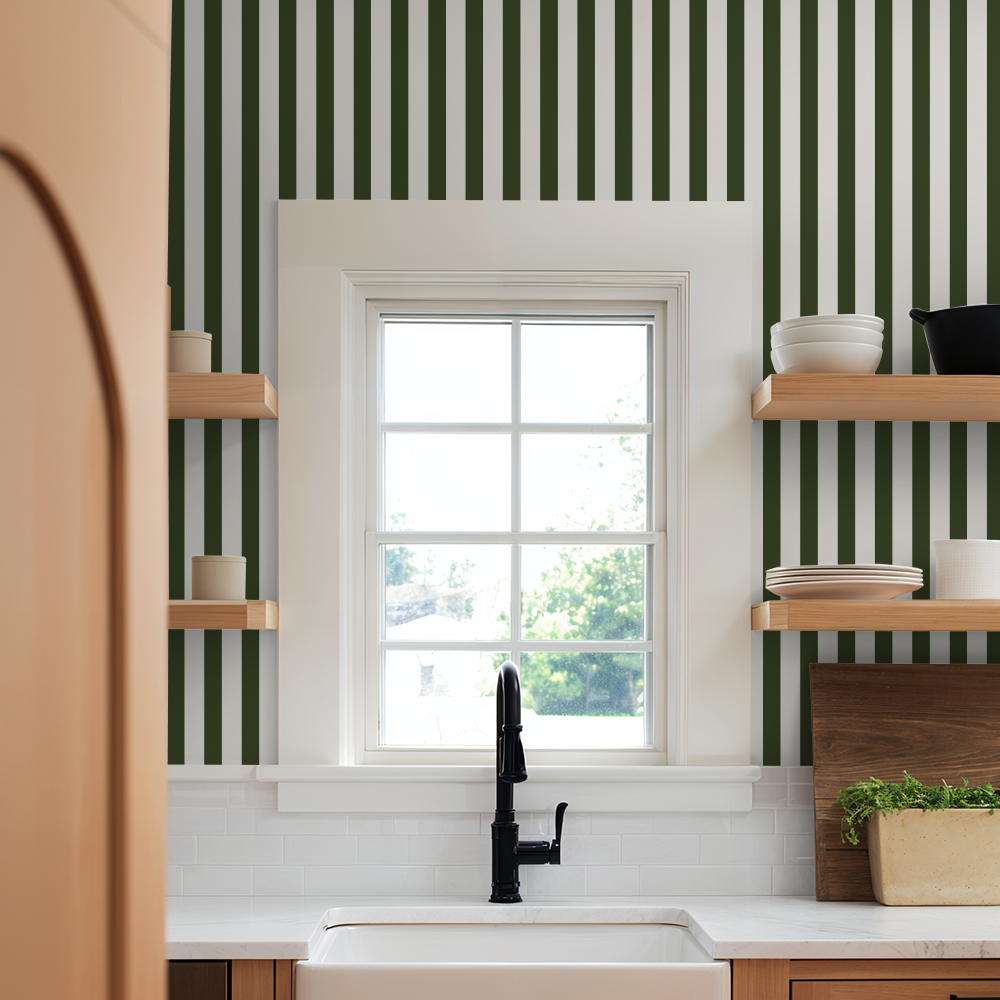 Landis Lane (Dark Green) Wallpaper