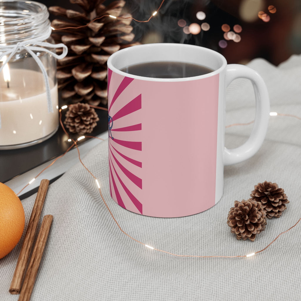 Super Mom Ceramic Mug, PINK – Retro Superhero Mom Coffee Cup